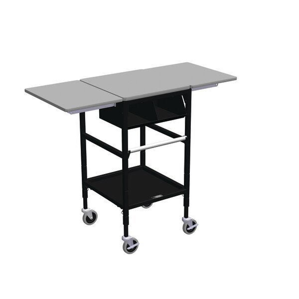Sm Mobile Table w/Drop Lves, 2 Comp Org Bin, Roll Tag Bar & Btm Shelf, Irsg, Mfr#: ERGO-27-K7