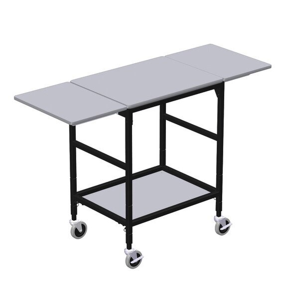 Mobile Work Table w/Drop Leaves & Bottom Shelf, Irsg, Mfr#: ERGO-28-K2