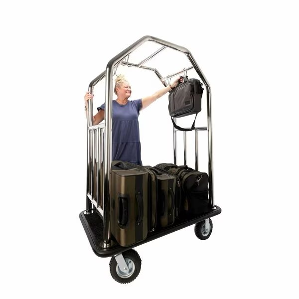 Bellman Cart, Steel, 48inL x 27inW, Hospitality 1 Source, Mfr#: ESSSBB-8