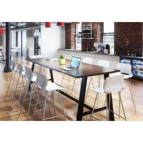 Rectangle KFI Midtown 3 x 8 FT Conference Table, Studio Teak Finish, Standard Height, 36 W, 96 L, KFI, Mfr# F3696-BMT3672-36-7960K