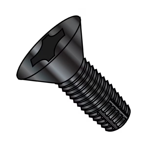 Thread Cutting Screw, #8-32 x 1/2 in, Black Oxide Steel Flat Head Phillips Drive, 10000 PK, EnjoyTool select, Mfr# 0808FPFB