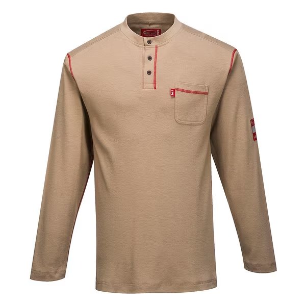 Bizflame Henley Neck T-Shirt, XXXL, PORTWEST, Mfr# FR02