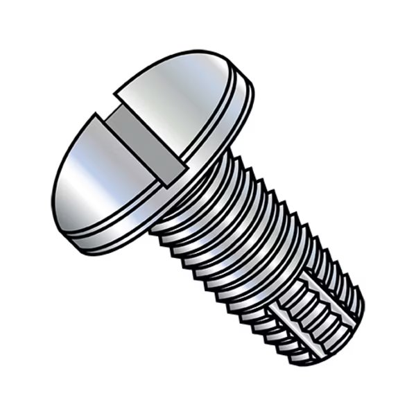 Thread Cutting Screw, #10-24 x 1 in, Zinc Plated Steel Pan Head Slotted Drive, 3000 PK, EnjoyTool select, Mfr# 1024FSP