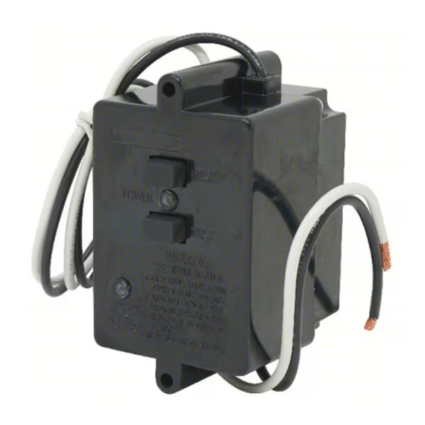 Automatic Reset GFCI Module, 20 A, 125V AC, 2 Poles, 2 Wires, NEMA 3R, 12 AWG, No Plug, Black, Southwire, Mfr#: 18900000