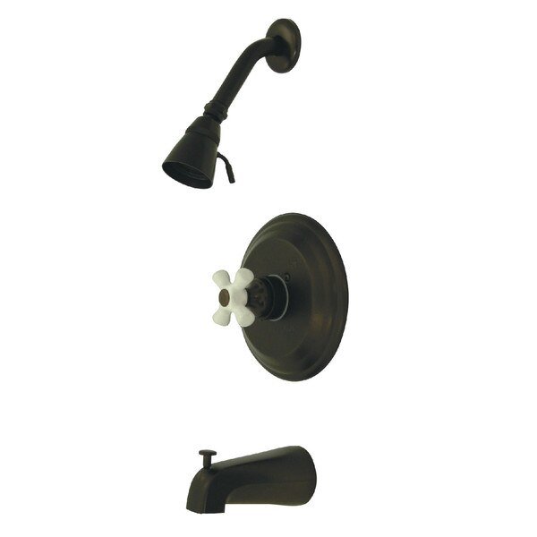 Tub and Shower Faucet, Oil Rubbed Bronze, Wall Mount, KINGSTON BRASS, Mfr# GKB3635PX