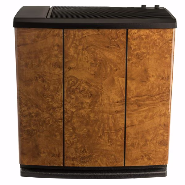 Portable Humidifier, 5.4 gal, 3,700 sq. ft., Console, Oak Burl, Aircare, Mfr#: H12 400HB