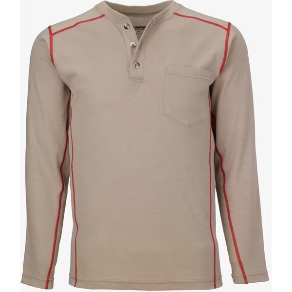 High Performance FR Henley, Khaki, SM, Lakeland, Mfr#: HSAT20-SM