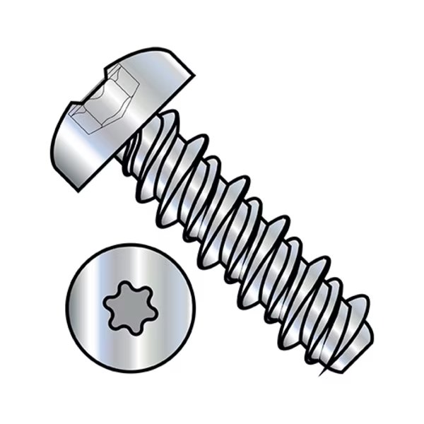 Self-Drilling Screw, #2-32 x 1/4 in, Zinc Plated Steel Pan Head Torx Drive, 10000 PK, EnjoyTool select, Mfr# 0204HTP