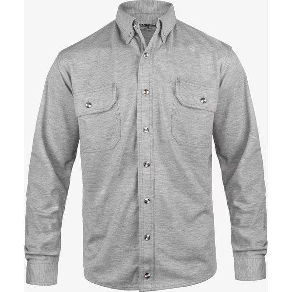 High Performance FR Knit Button Up, Gray, LAKELAND, Mfr# ISHAT06-LG