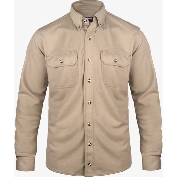 High Performance FR Knit Button Up, Khak, LAKELAND, Mfr# ISHAT20-XL