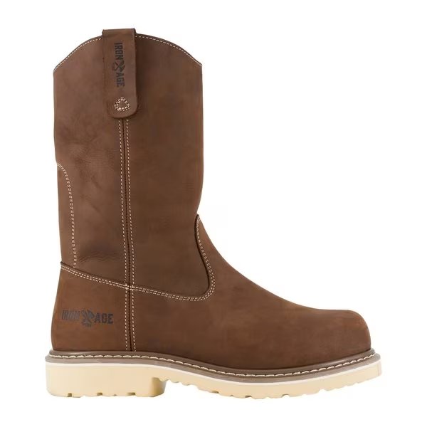 Mens Brown Comp Toe 11 in Pull On Wor, PR, IRON AGE, Mfr# IA5090