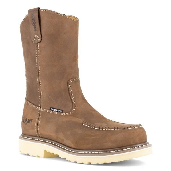 Mens Brown Comp Toe 11 in Pull On Moc, PR, IRON AGE, Mfr# IA5093