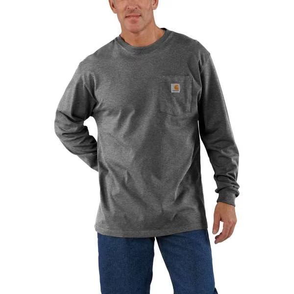 TK0126 M Loose Fit HW LS Pocket T-Shirt, CARHARTT, Mfr# K126-CRH