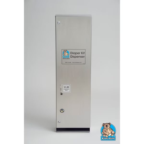 Diaper Dispenser, Stainless Steel, Koala Kare, Mfr#: KB143-SS