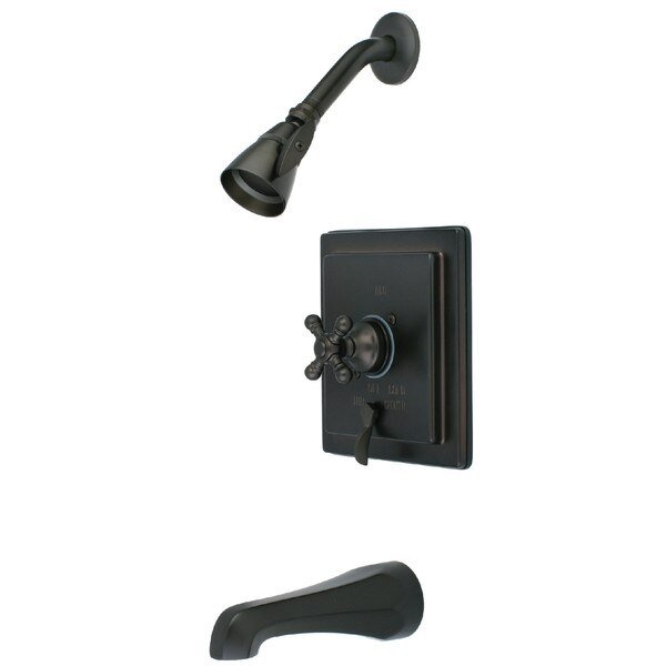 Tub and Shower Faucet, Oil Rubbed Bronze, Wall Mount, KINGSTON BRASS, Mfr# KB86554BX