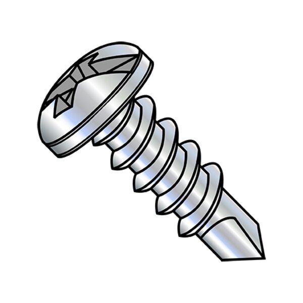 Self-Drilling Screw, #8-18 x 3/8 in, Zinc Plated Steel Pan Head Slotted Drive, 10000 PK, EnjoyTool select, Mfr# 0806KCP