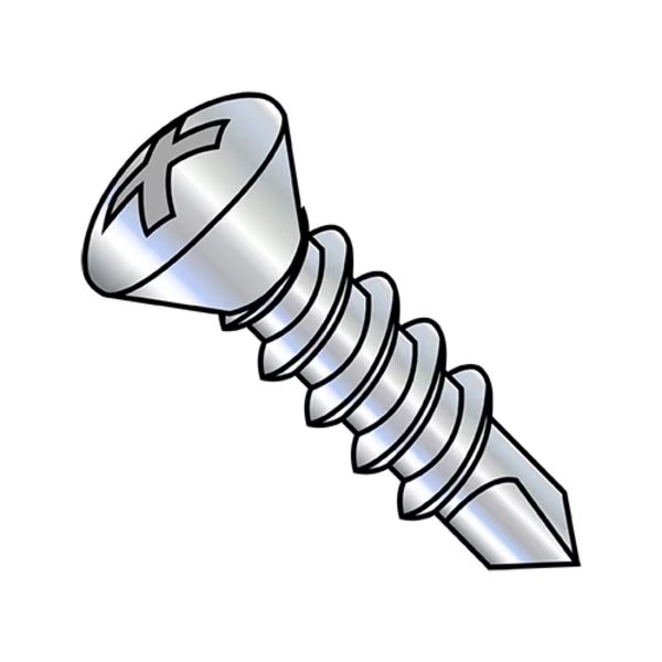 Self-Drilling Screw, #6-20 x 1-1/2 in, Zinc Plated Steel Oval Head Phillips Drive, 8000 PK, EnjoyTool select, Mfr# 0624KPO