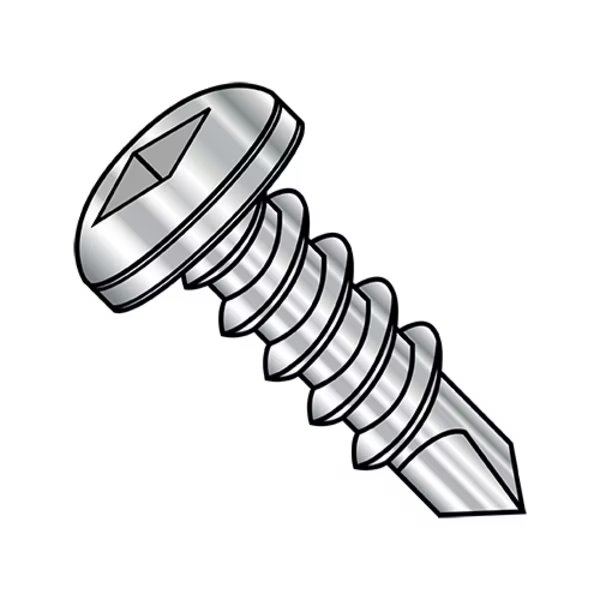 Self-Drilling Screw, #10-16 x 1 in, 18-8 Stainless Steel Drive Head Square Drive, 1000 PK, EnjoyTool select, Mfr# 1016KQP188