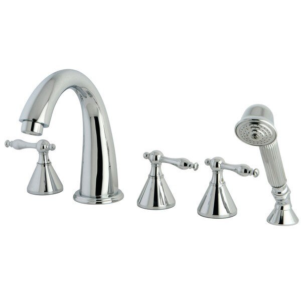 Roman Tub Faucet, Polished Chrome, Deck Mount, KINGSTON BRASS, Mfr# KS23615NL