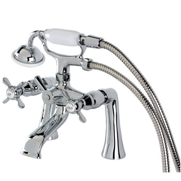 Deck-Mount Clawfoot Tub Faucet, Polished Chrome, Deck Mount, Kingston Brass, Mfr#: KS288C