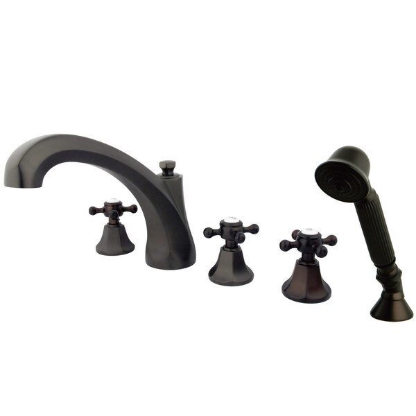 Roman Tub Faucet, Oil Rubbed Bronze, Deck Mount, Kingston Brass, Mfr#: KS43255BX
