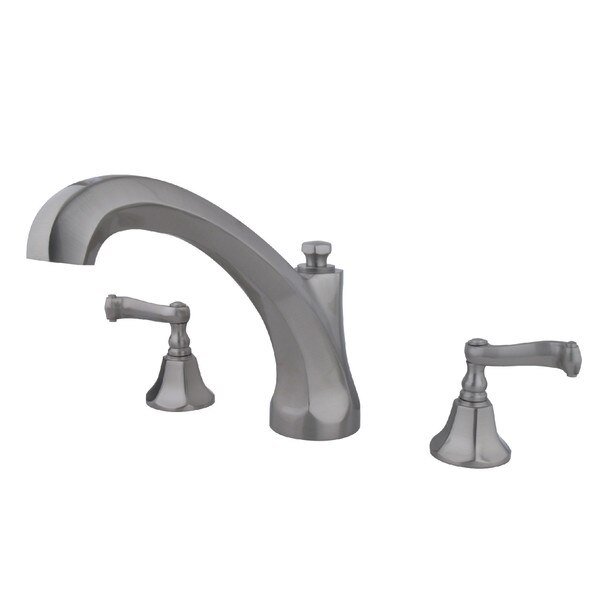 Roman Tub Faucet, Brushed Nickel, Deck Mount, KINGSTON BRASS, Mfr# KS4328FL