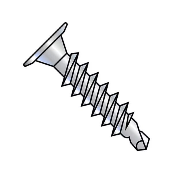Self-Drilling Screw, #8-18 x 1-1/4 in, Zinc Plated Steel Wafer Head Phillips Drive, 4000 PK, EnjoyTool select, Mfr# 0820KWAF