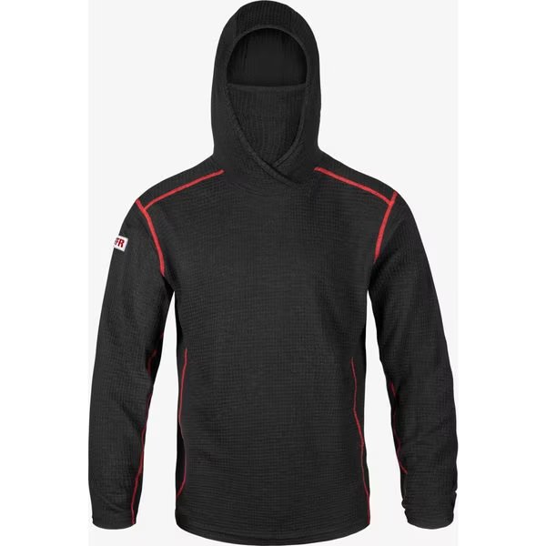 High Performance FR Waffle Hoodie, Black, LAKELAND, Mfr# LSCMWH01-4X
