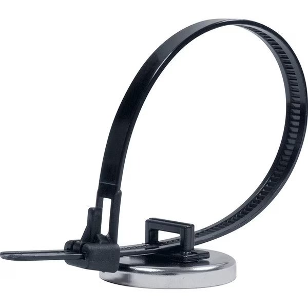 Cup Magnet with Reusable Zip Tie, 7 lb C, Mag-Mate, Mfr#: MX1000ZIP2