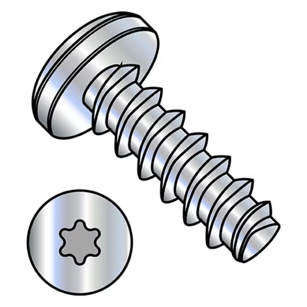 Thread Forming Screw, M5-2.30 x 20 mm, Zinc Plated Steel Pan Head Torx Drive, 4000 PK, EnjoyTool select, Mfr# M520LTP4