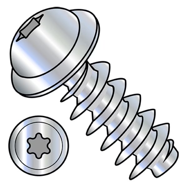 Thread Cutting Screw, M4-1.79 x 12 mm, Zinc Plated Steel Round Head Torx Drive, 4000 PK, EnjoyTool select, Mfr# M412PTTRW