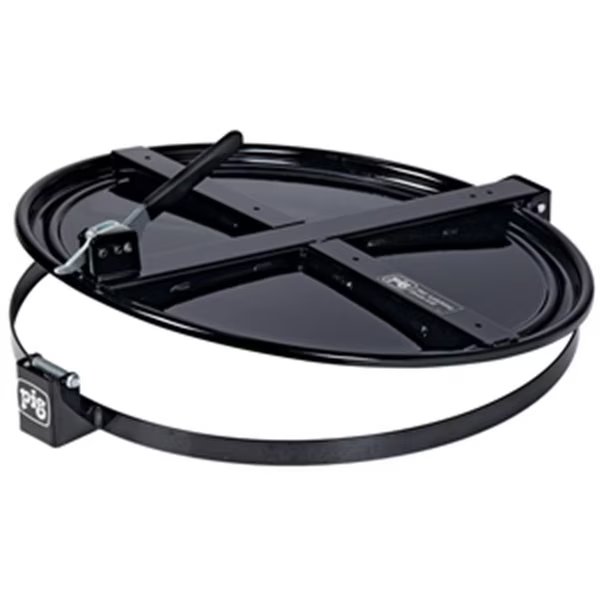 Pig Latching Drum Lid For 55 Gallon Drum, Black, Pig, Mfr#: NPGDRM659-BK