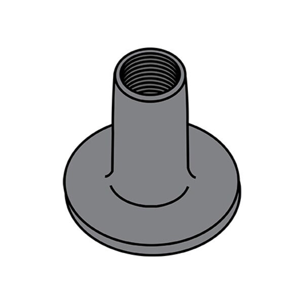 Round Weld Nut, #8-32, Steel, 0.046 in Ht, 1000 PK, EnjoyTool select, Mfr# 0804NWR