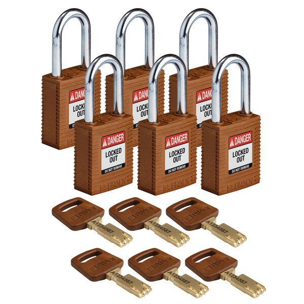 Lockout Padlock Nylon Brown 1.5