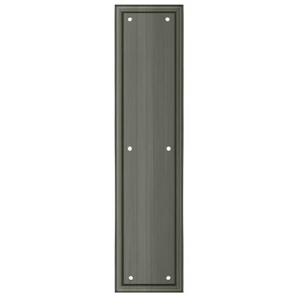 Framed Push Plate, Heavy Duty, 3-1/2
