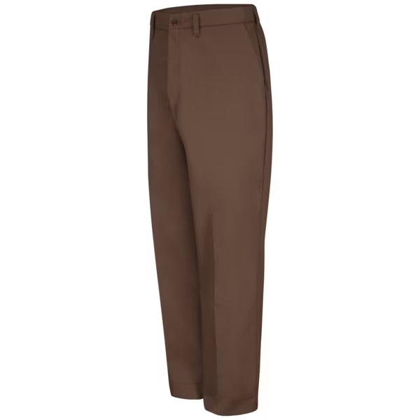 Mens Red-E-Prest Brown Work Pant, RED KAP, Mfr# PT10BN 52 30