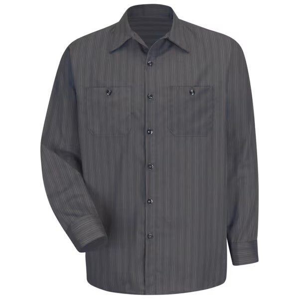 Mns L/S Ch. Gray W/Bl/Wh/Stripe Wo, 3XL, Red Kap, Mfr#: SP10GI RG 3XL