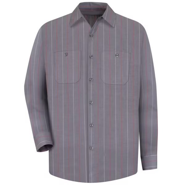 Mens Ls Workshirt, M, RED KAP, Mfr# SP14CR RG M