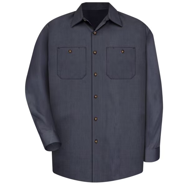 Mns Ls Gray/Blue Workshirt, 3XL, Red Kap, Mfr#: SP14GB RG 3XL