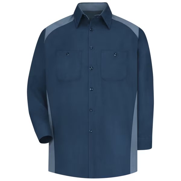 Mns Ls Motorsport Shirt - Nv/Pb, 4XL, Red Kap, Mfr#: SP18NP RG 4XL