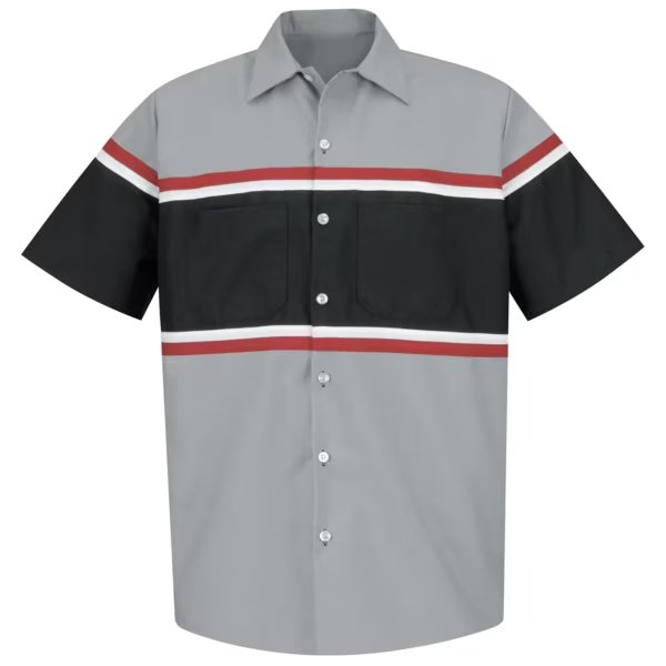 Mns Multi-Stripe Generic Image Shrt, M, RED KAP, Mfr# SP24GM SSLM
