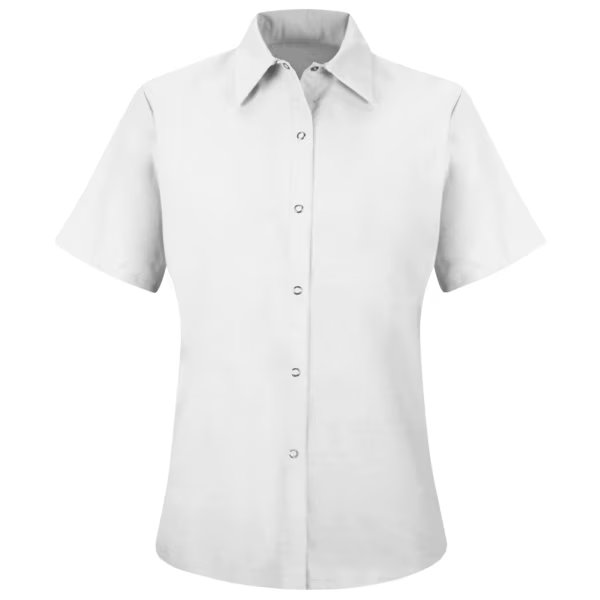 Wmns White Shirt 65/35 Poplin S/Slv, L, Red Kap, Mfr#: SP25WH SS L