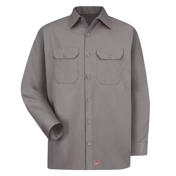 Mens Ls Twill 65/35 Work Shirt-Sv, XXL, RED KAP, Mfr# ST52SV LN XXL