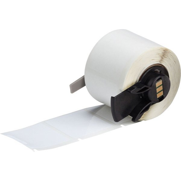 Label, 1 1/2 in W, White, BRADY, Mfr# M6-32-422
