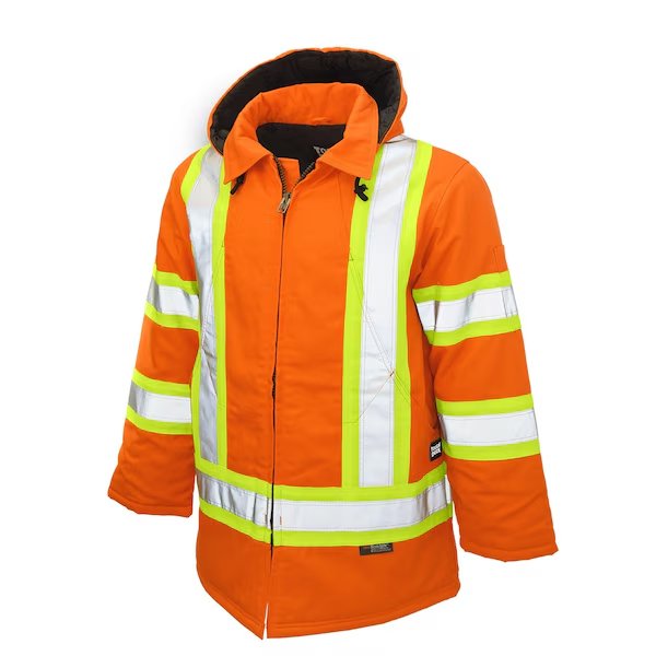 Duck Safety Parka, Orng.2XLT, TOUGH DUCK, Mfr# S15751