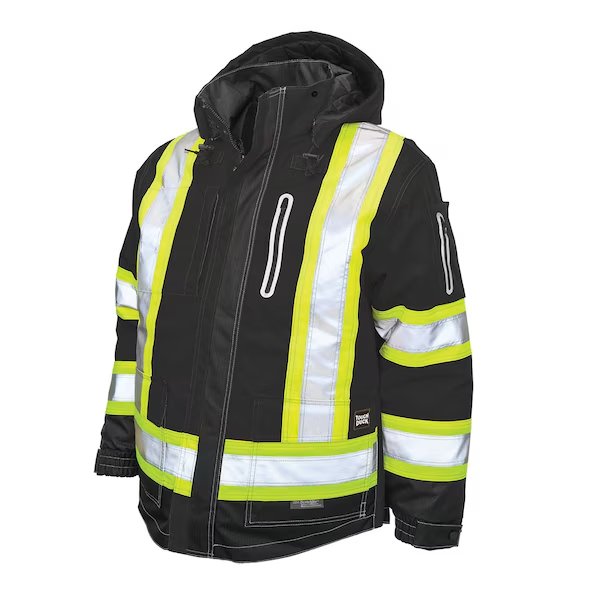 Safety Jacket 4-in-1 Black S, Tough Duck, Mfr#: S18711-BLK-S