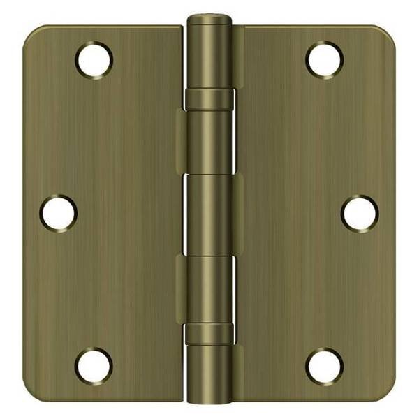 Antique Brass Door and Butt Hinge, Deltana, Mfr#: S35R4BB5
