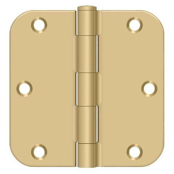 Satin Brass Door and Butt Hinge, DELTANA, Mfr# S35R54