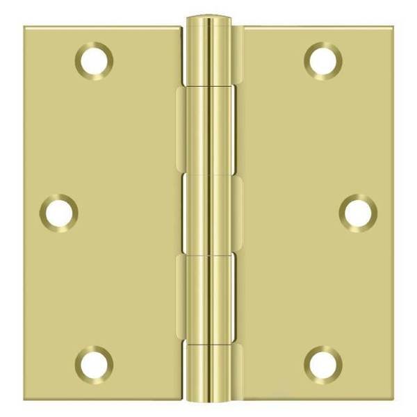 Bright Brass Square Hinge, DELTANA, Mfr# S35U3-R