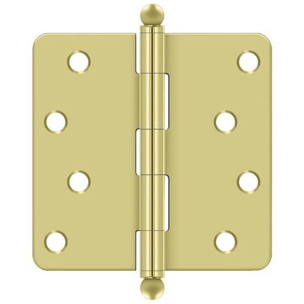 Bright Brass Radius Hinge, DELTANA, Mfr# S44R43-BT
